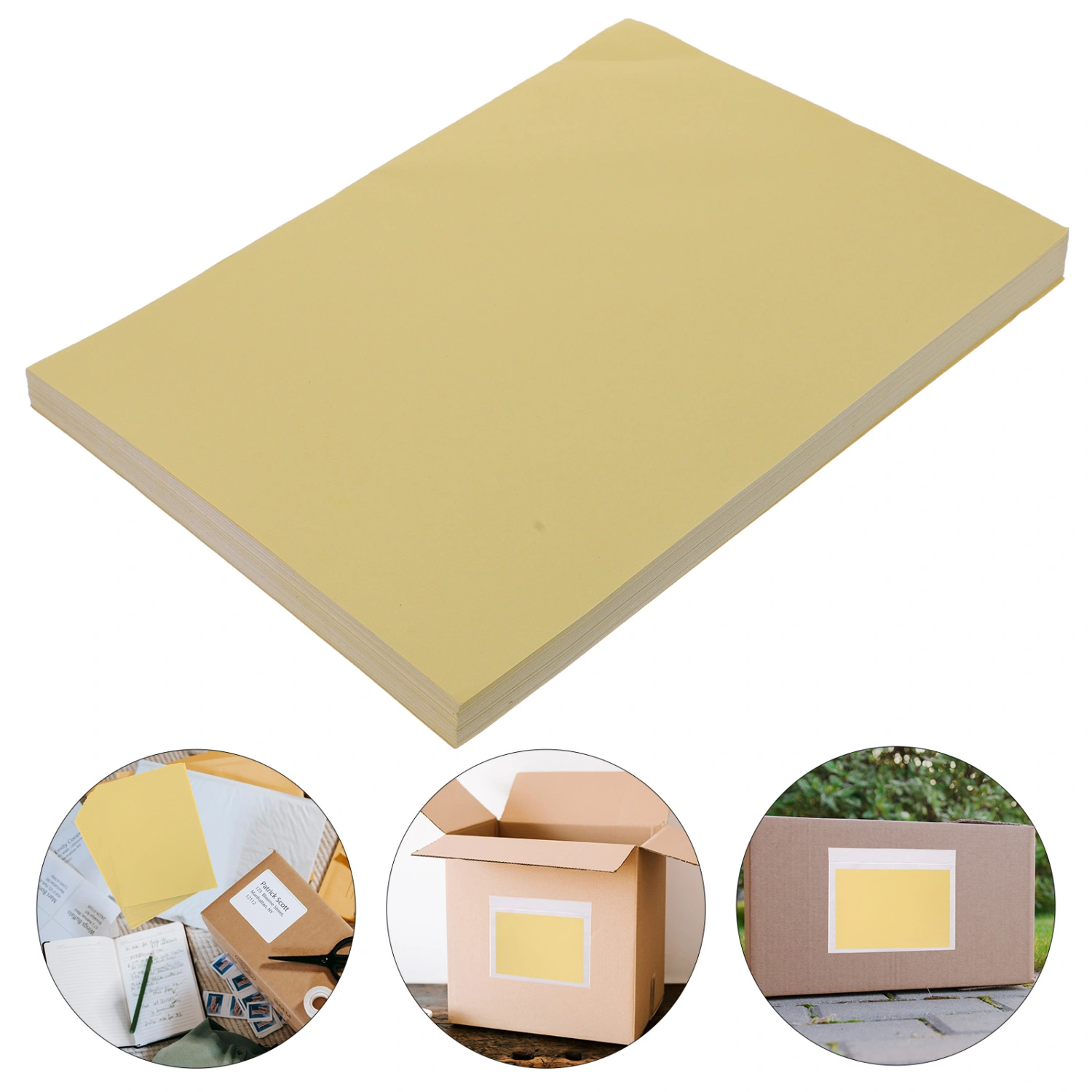 100 Sheets Sticker Paper for Printer Blank Paper Blank Sticker for Printer Label Printer Paper