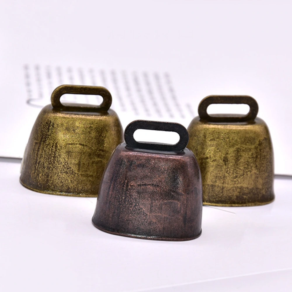 4pcs Cow Bell Iron Cattle Craft Bell Ornament Noise Maker For Sporting Event