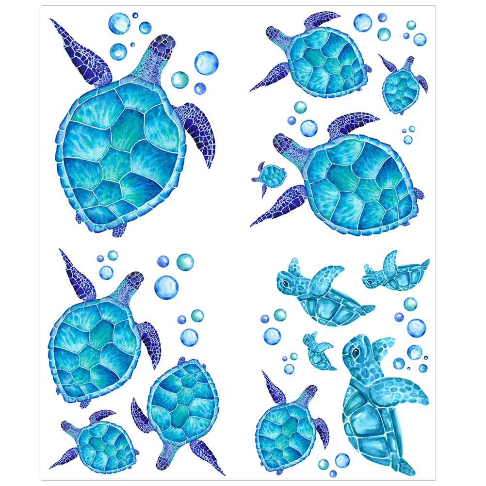 1 Set Sea Turtle Wall Decor Sea Turtle Stickers Beach Ocean Decor Wall Sticker