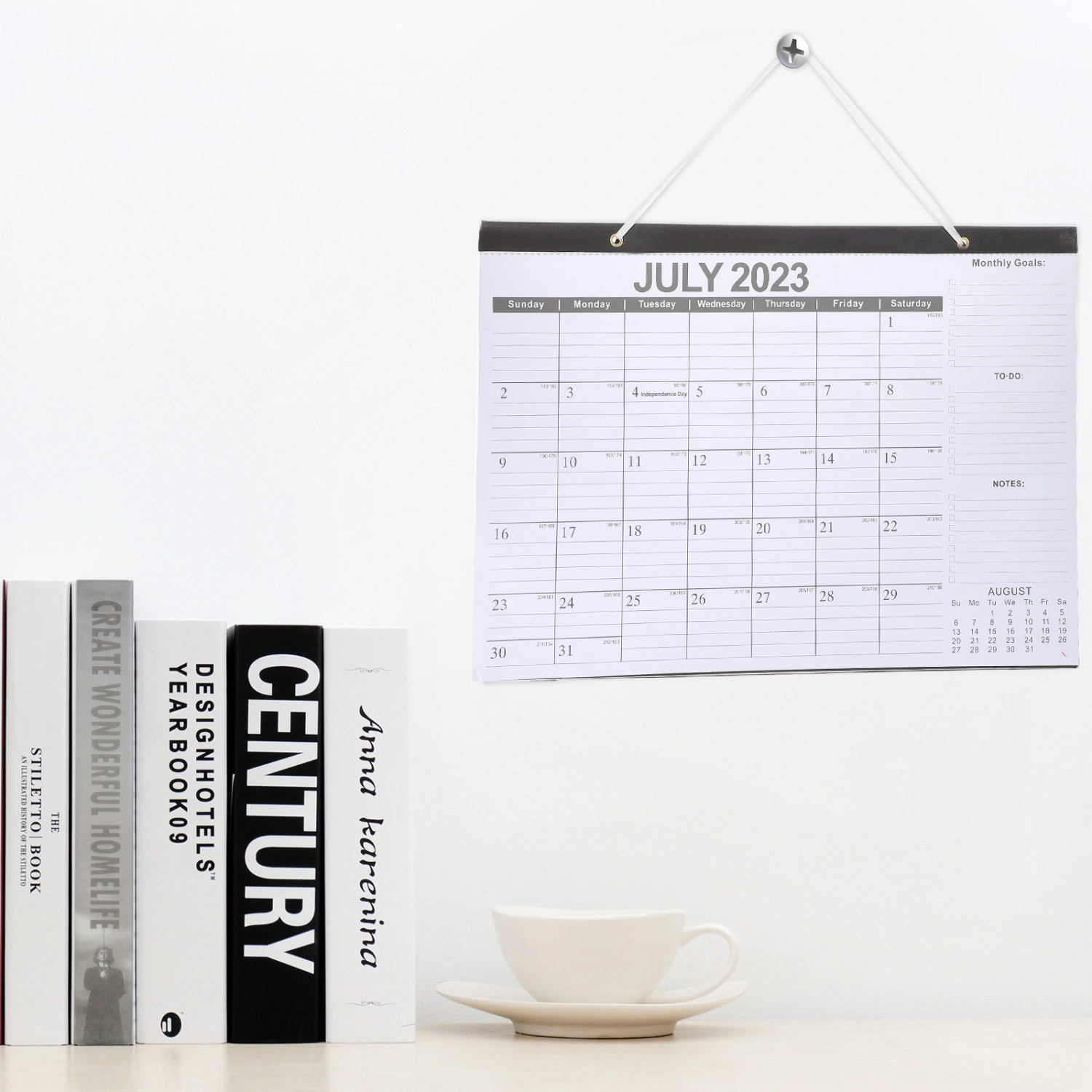 Wall Calendar Count Down Calendar Hanging Calendar Monthly Noting Calendar for Appointment
