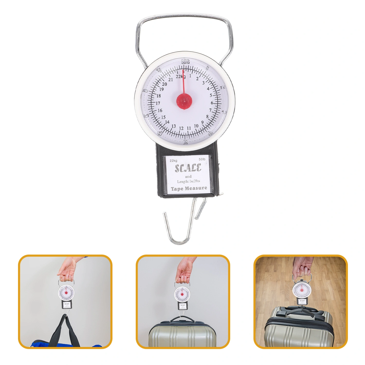 Manual Hanging Scale Non-Slip Big Handle Hanging Scale Travel Suitcase Weight Scale Portable Scale