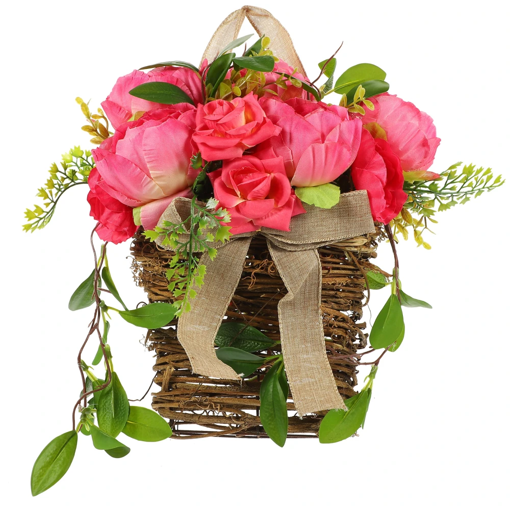 Front Door Flowers Basket Decor Artificial Flower Home Decor Porch Flower Decor