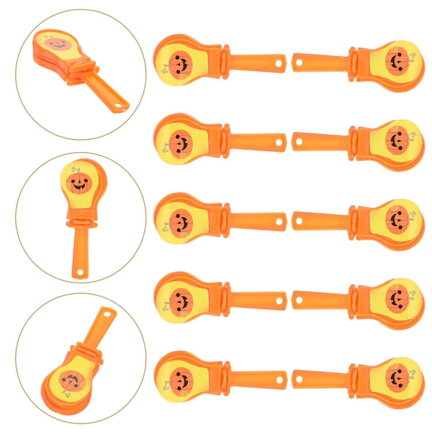 10pcs Halloween Hand Clappers Party Hand Clapper Game Noise Makers Party Cheering Props