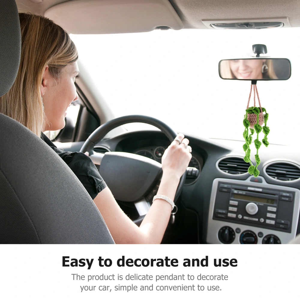 Crochet Car Hanging Ornament for Car Rearview Mirror Decor Car Accessories