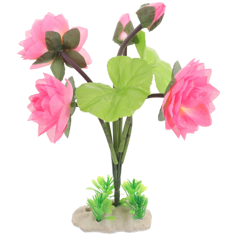 Fake Aquarium Lotus Delicate Aquarium Flower Decorative Fake Flower Aquarium Supply