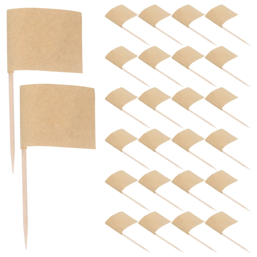 100pcs Cake Toothpick Flags Delicate Cocktail Flag Picks Decorative Food Flag Picks