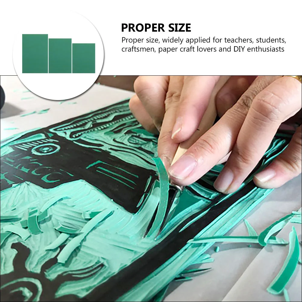 3Pcs Printmaking Carving Plates Kids Carving PVC Boards Carving Sheets for Children