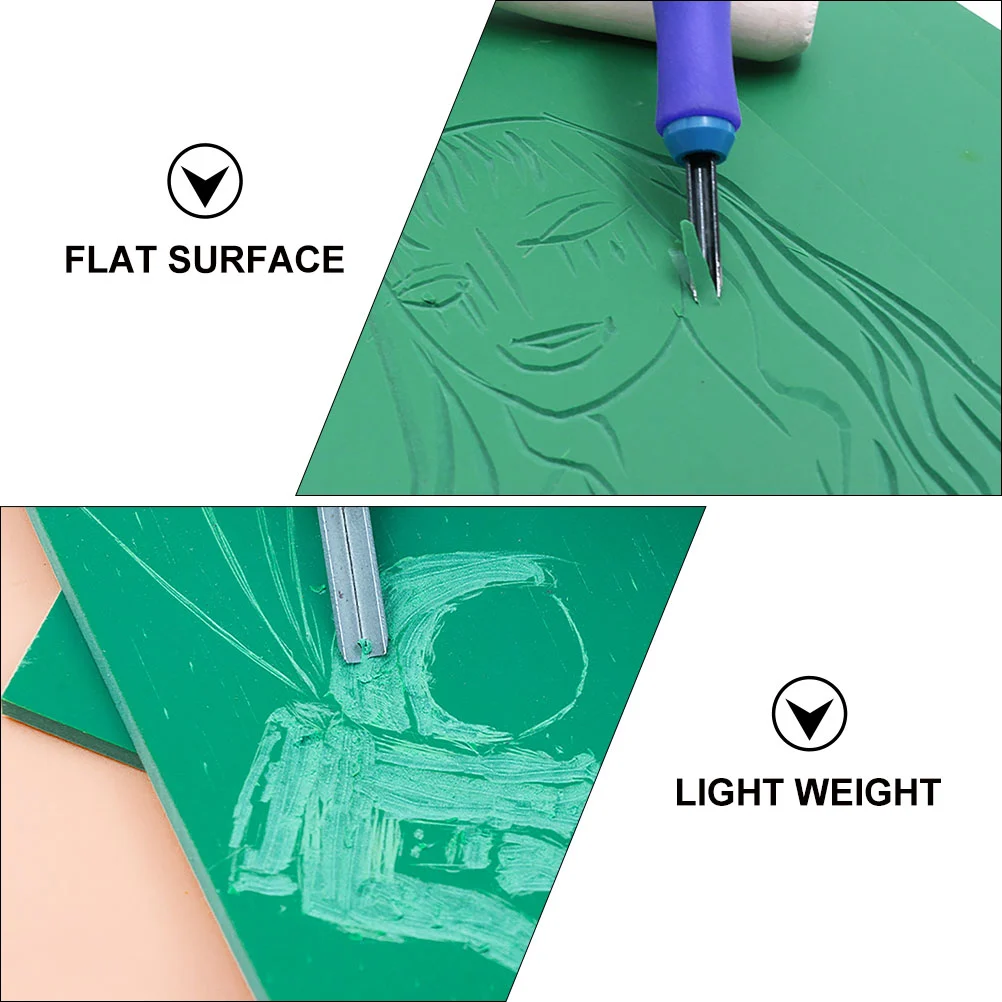 3Pcs Printmaking Carving Plates Kids Carving PVC Boards Carving Sheets for Children