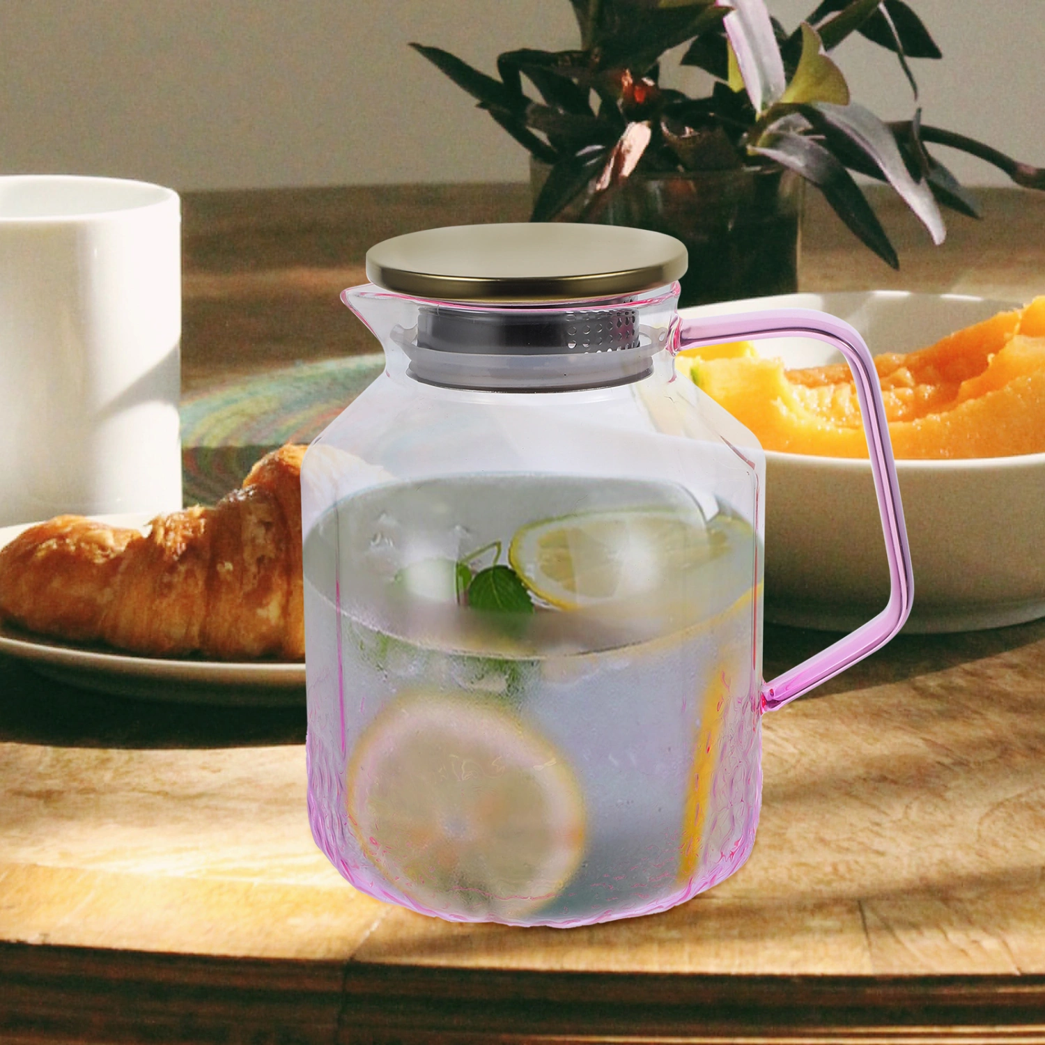Household Glass Pitcher Hot Water Pitcher Large Capacity Beverage Kettle Water Glass Pitcher