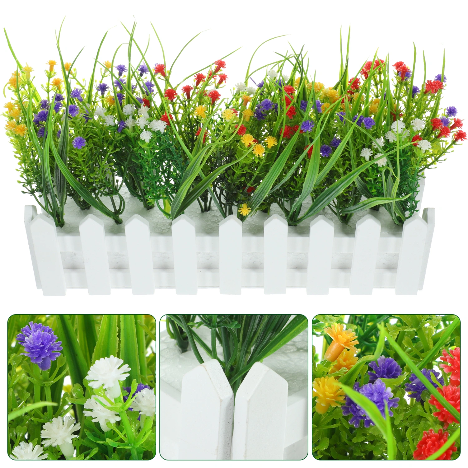 1 Set Fence Set With Realistic Artificial Gypsophila Flowers Decorative Artificial Baby's Breath Flowers