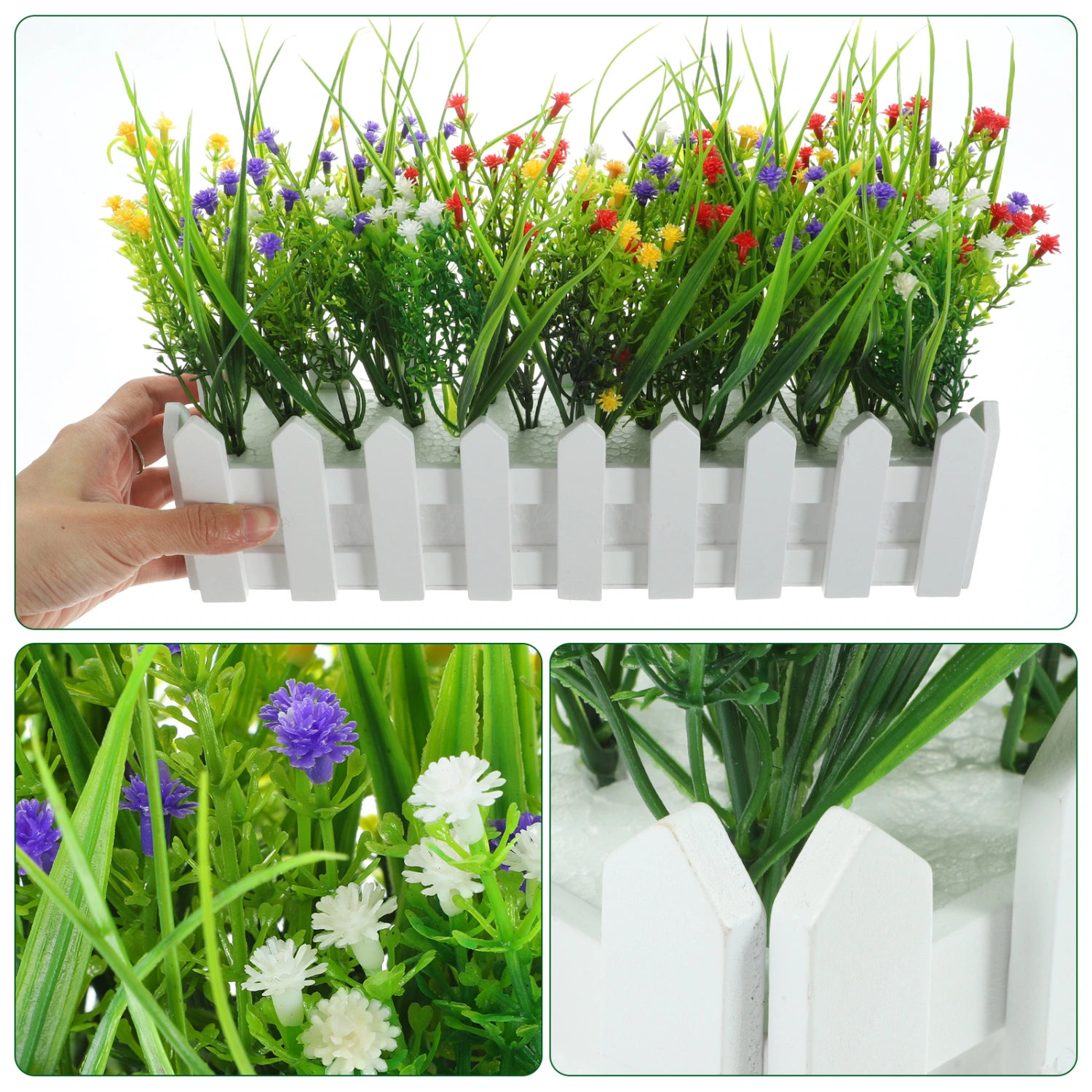1 Set Fence Set With Realistic Artificial Gypsophila Flowers Decorative Artificial Baby's Breath Flowers
