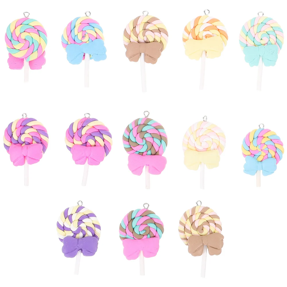 13Pcs Earring Lollipop Charms DIY Lollipop Decor Keychain Jewelry Making Pendants