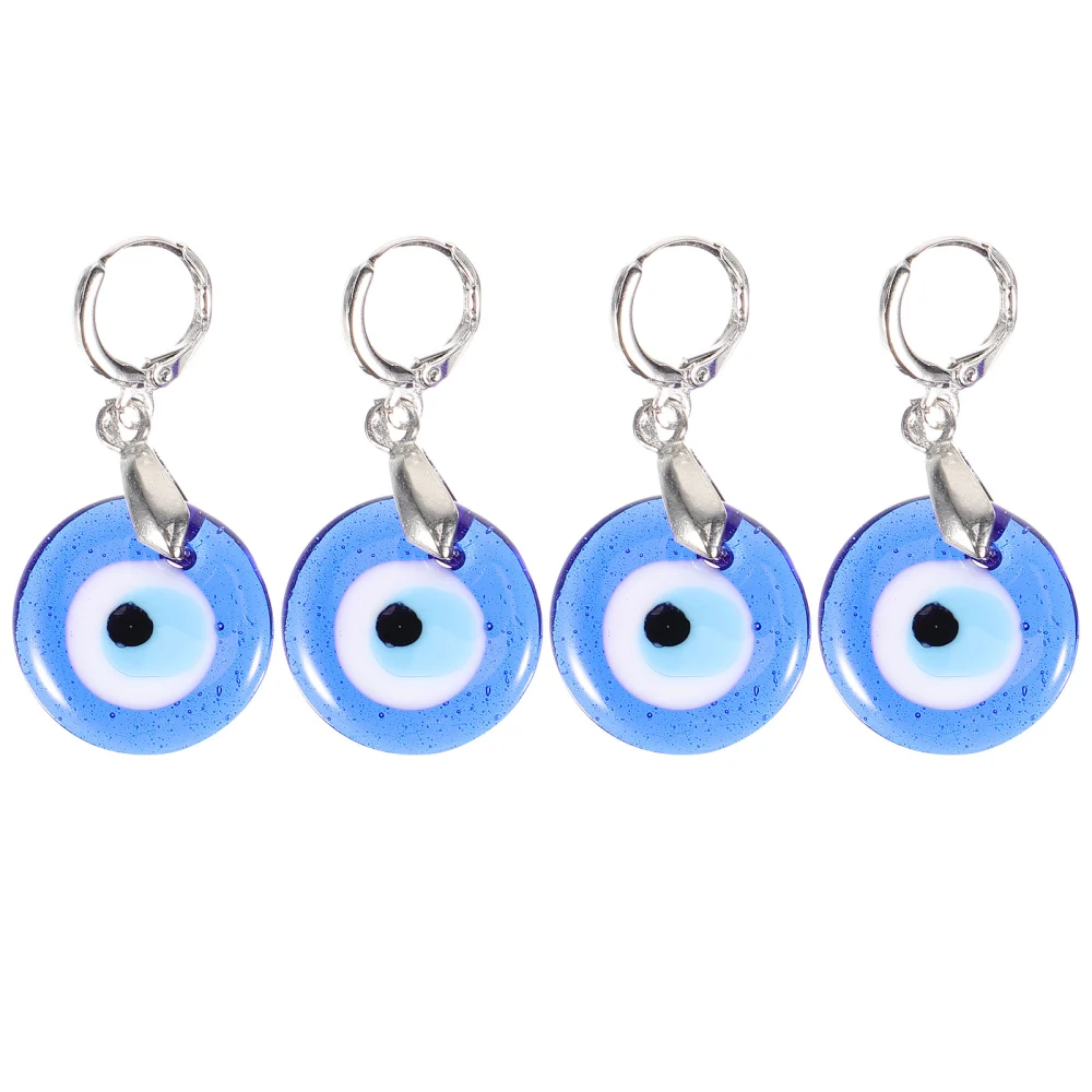 2 Pairs Evil Eye Earrings Blue Eye Earrings Women Earrings Jewelry Decorative Earrings