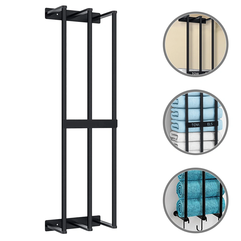 Stainless Steel Bathroom Towel Rack Wall Mounted Towel Rack Bathroom Detachable Towel Holder
