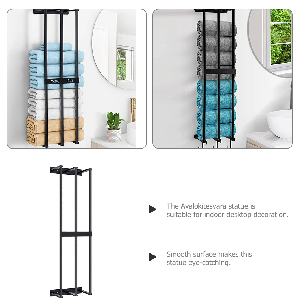 Stainless Steel Bathroom Towel Rack Wall Mounted Towel Rack Bathroom Detachable Towel Holder