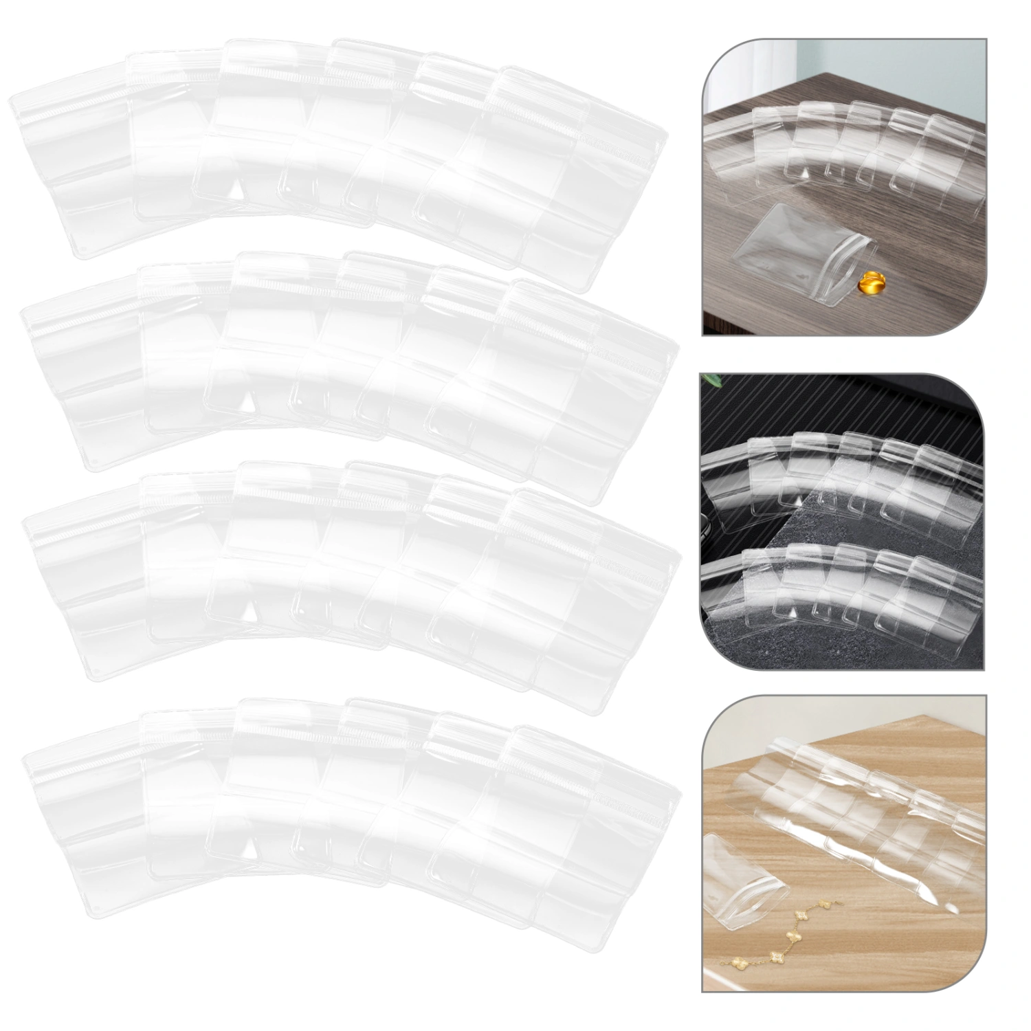 50pcs Pills Pouches Reusable Pills Bags Clear Sealing Bags Household Storage Bags