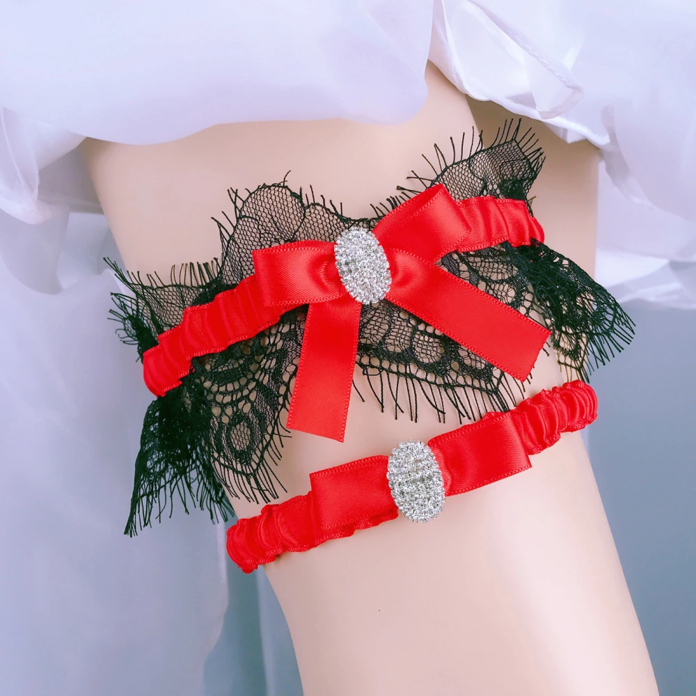 2pcs Wedding Garter Lace Garter Bridal Lace Leg Ring Bridal Accessories