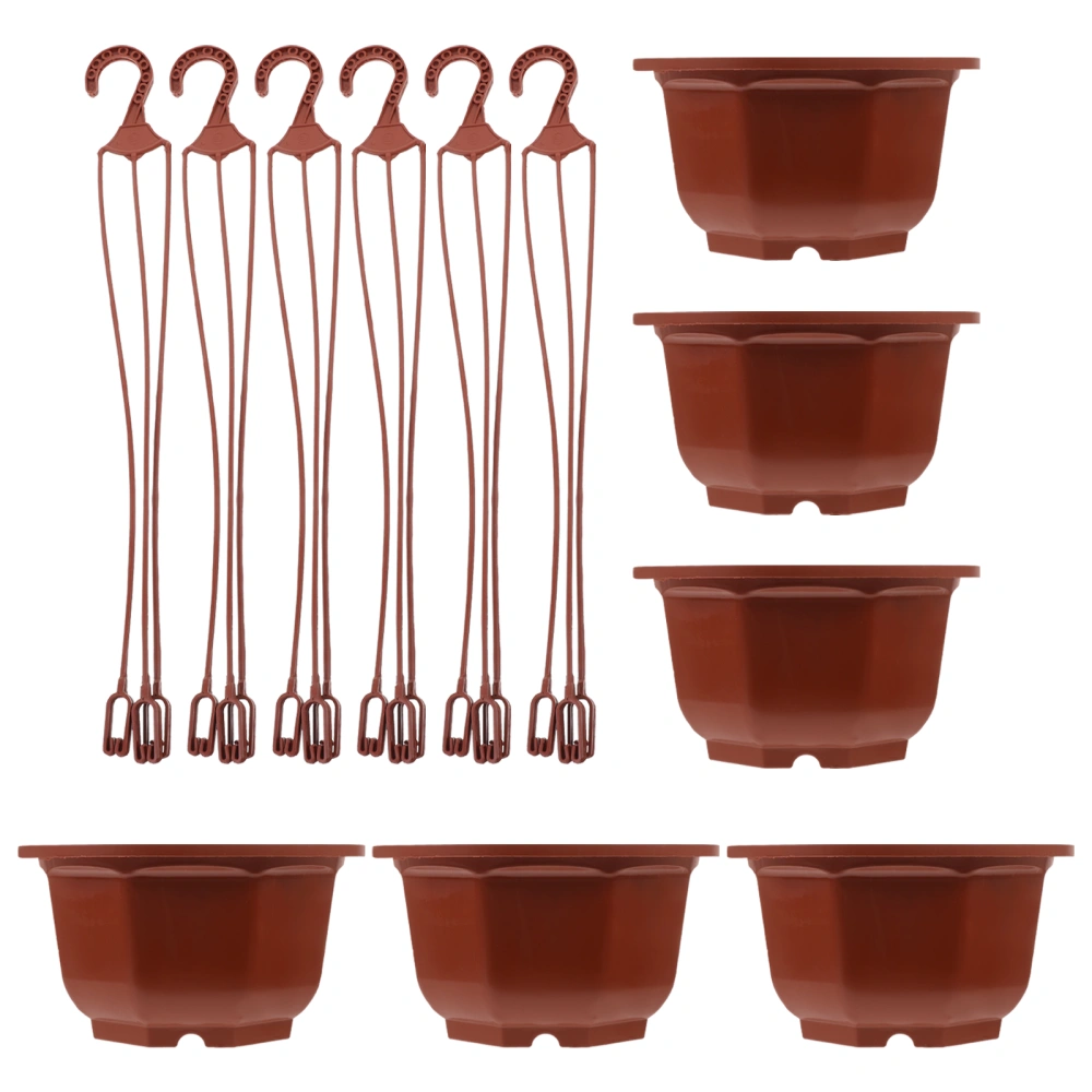 6 Sets Hanging Pots Hanging Baskets Artificial Flowers Pots Orchid Planter Hanging Planter for Plants