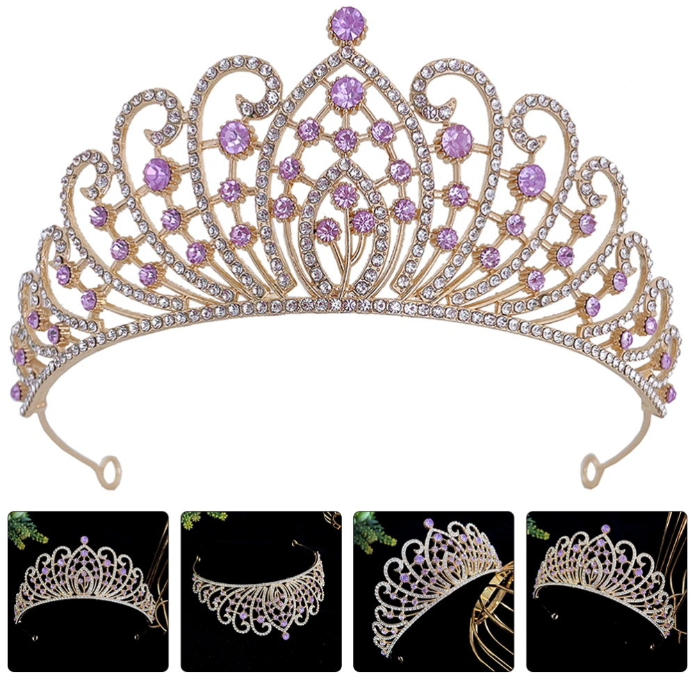 Wedding Bride Crown Bridal Rhinestone Crown Birthday Party Tiara Wedding Hair Accessory