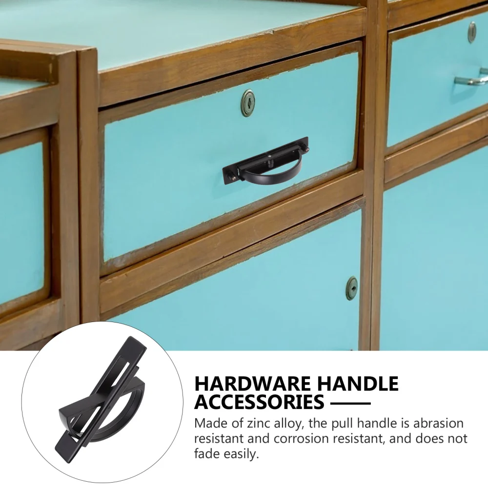 Rotating Hidden Handle Metal Recessed Pull Handle Floor Cabinet Door Closet Furniture Handle