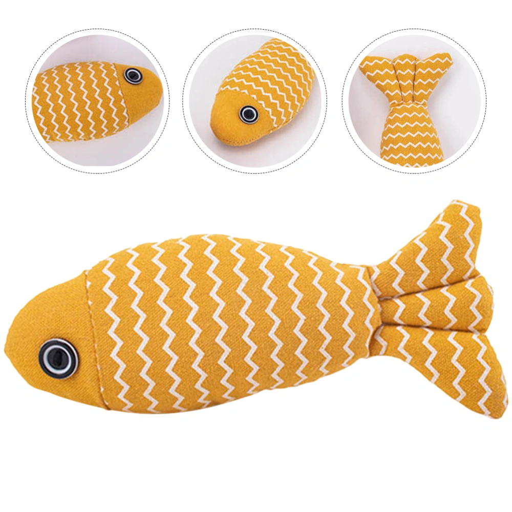 Cat Catnip Toy Adorable Cartoon Fish Shaped Catnip Toy Interactive Cat Toy Pet Cat Teasing Toy