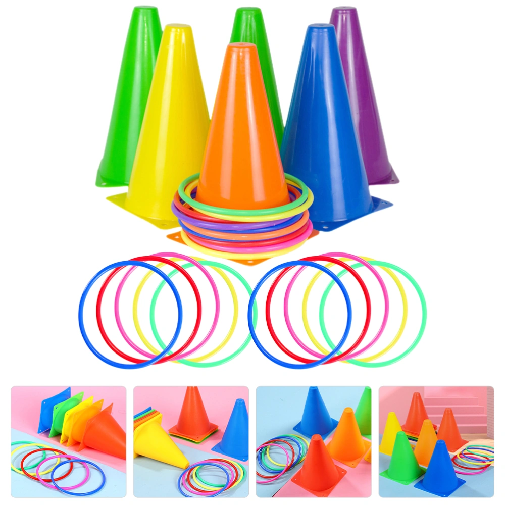 1 Set of Soccer Cones Sports Training Cones Toss Game Cones Kids Toss Game Tool