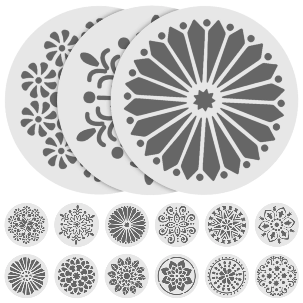 24Pcs Mandala Stencils Stencils for Painting Flower Template for Painting DIY Mandala Stencils