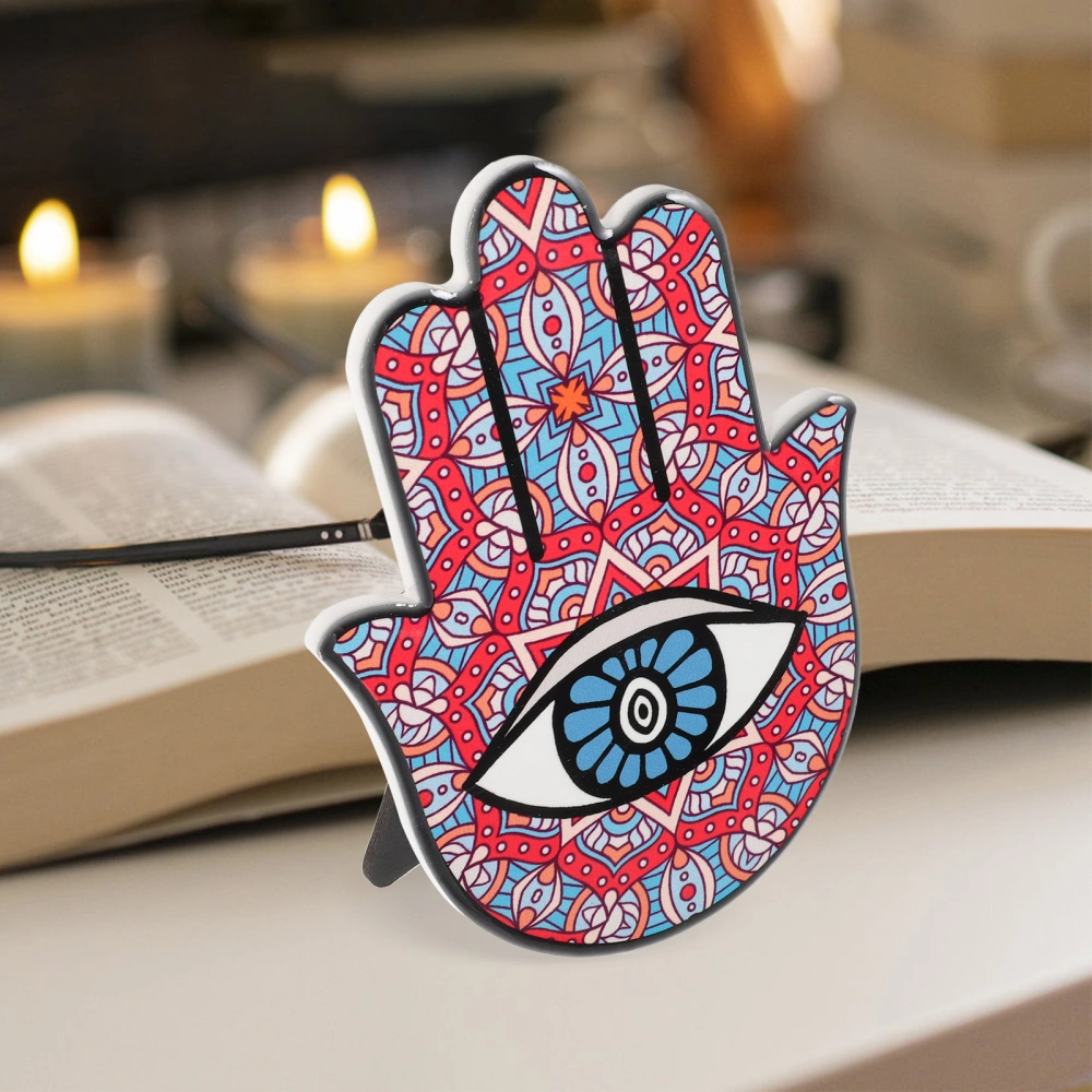 2pcs Ceramic Hamsa Hand Ornament Decorative Hand Shape Desktop Adornment Fatima’s Hand Statue