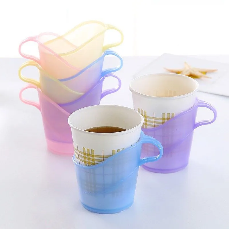 10pcs Anti-scalding Cup Holders Convenient Coffee Cup Holders Disposable Cup Holders