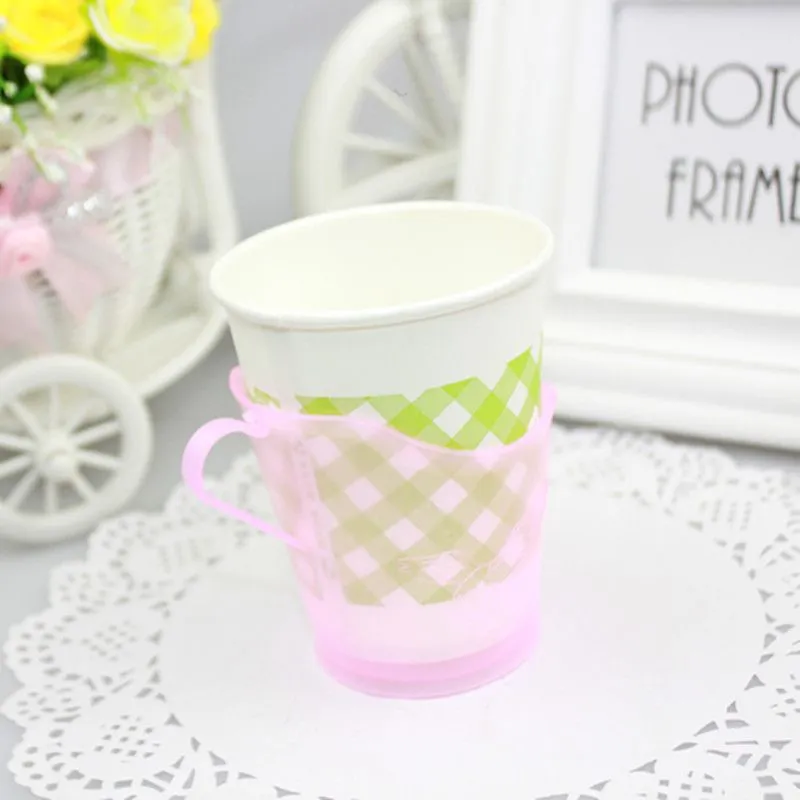10pcs Anti-scalding Cup Holders Convenient Coffee Cup Holders Disposable Cup Holders