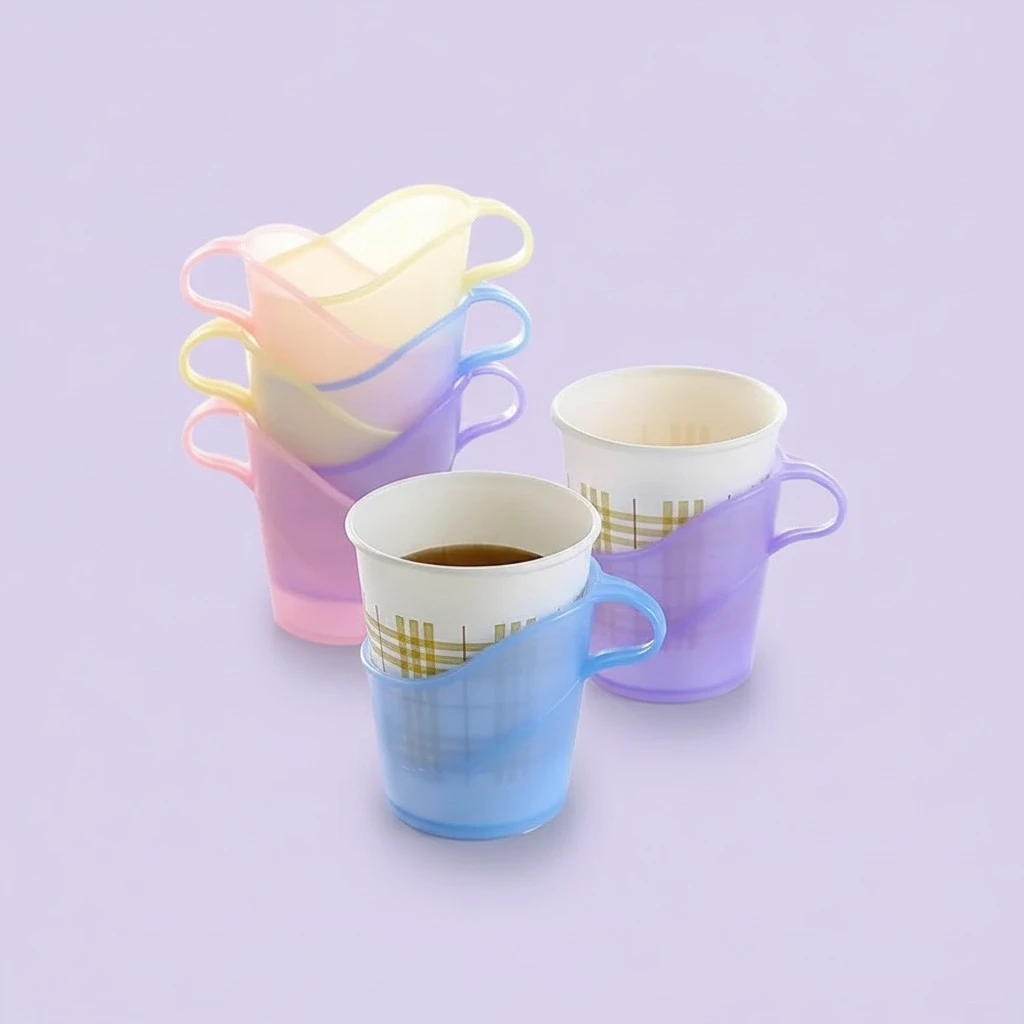10pcs Anti-scalding Cup Holders Convenient Coffee Cup Holders Disposable Cup Holders