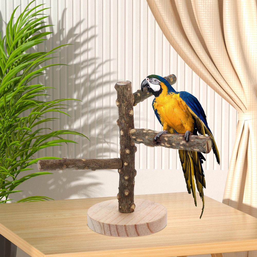 Bird Perch Bird Cage Toy Parrot Wooden Platform Parrot Wood Stand Bird Chewing Toy