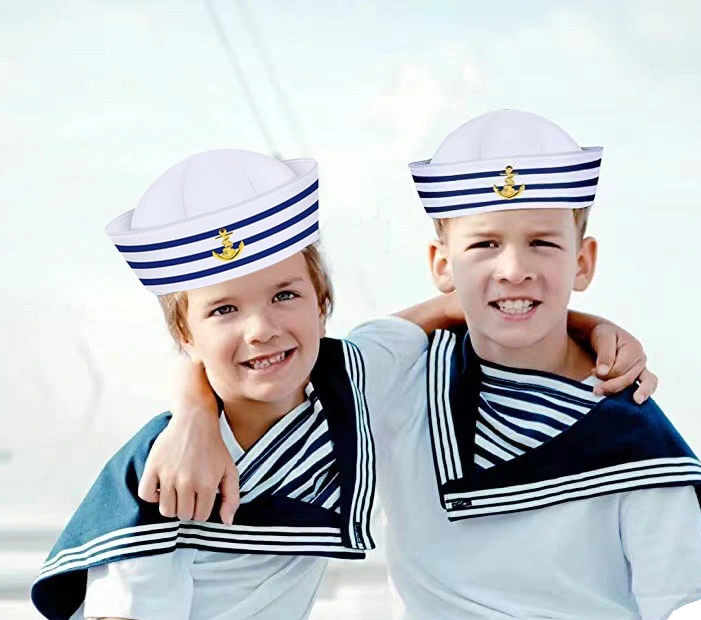 2pcs Captain Hat Props Sailor Hats Adult Sailor Hats Boat Party Cosplay Costume Accessories