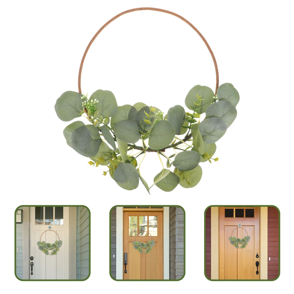 Green Eucalyptus Leaf Wreath Festival Celebration Wreath Front Door Hanging Garland