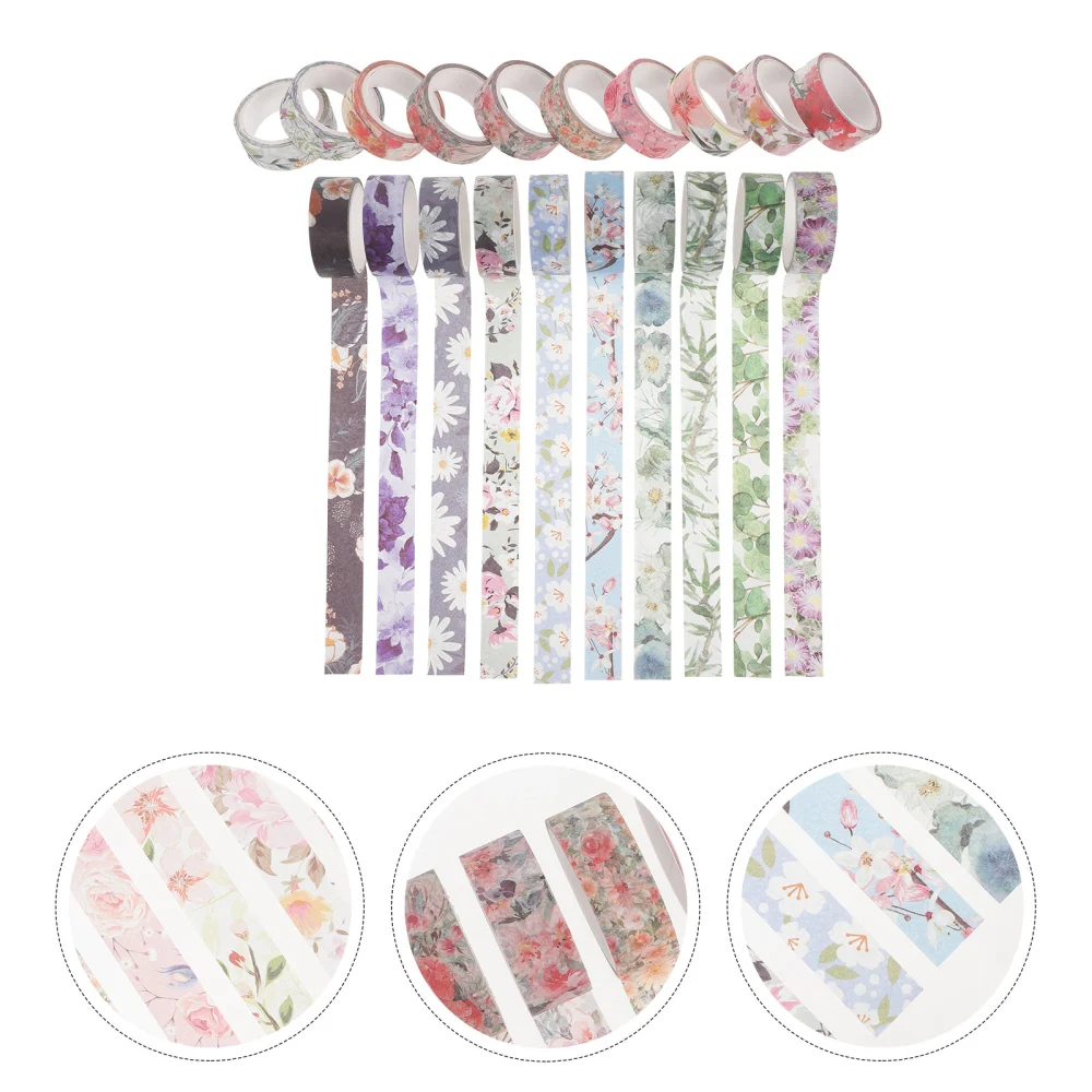 20 Rolls Tape Set Diy Tape Decorative Tape Scrapbooking Tape  Stylish Tapes for Crafts