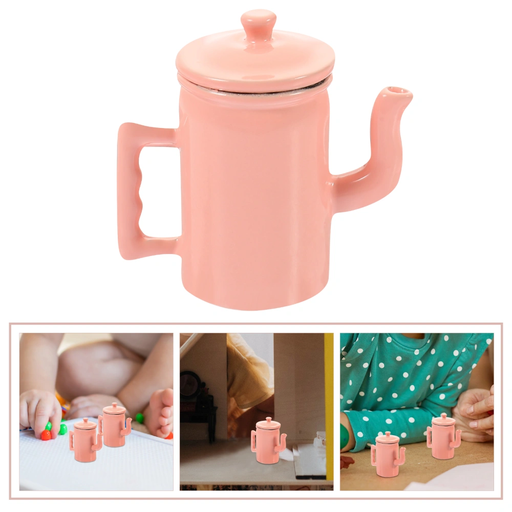 Miniature Water Pot Model Mini Coffee Pot Prop Doll House Mini Coffee Pot for Decoration