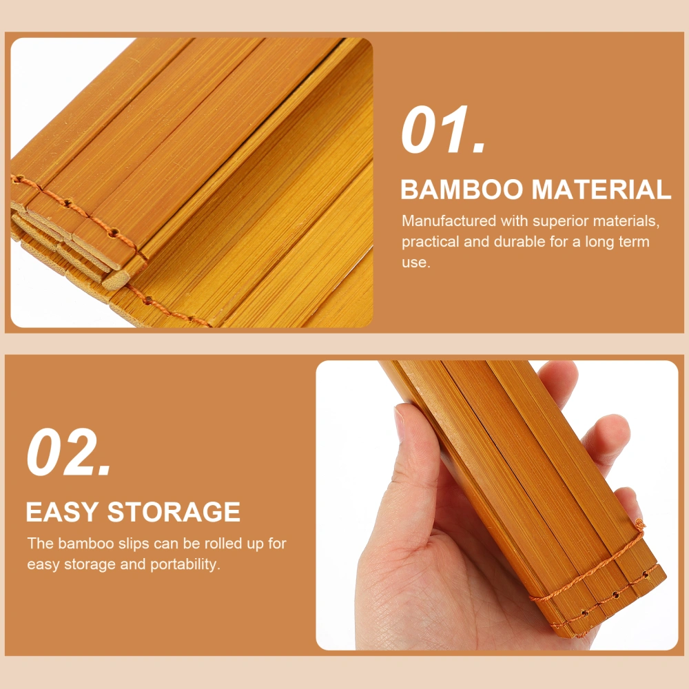 Blank Menu Book Unfinished Bamboo Slips DIY Craft Bamboo Sheet DIY Handmade Accessory