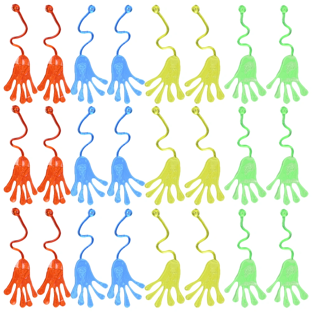 24Pcs Sticky Hands Toys Stretchy Sticky Toys Colored Sticky Toys Funny Stretchable Kids Toys