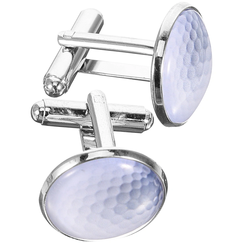 1 Pair  Suit Cuff Links Shirt Cufflinks Golf Shape Cufflinks Small Cuff Links For Women Men