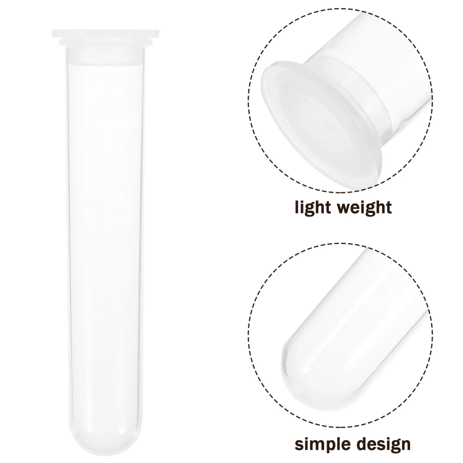 100 pcs Plastic Round Bottom Centrifuge Tubes Laboratory Centrifuge Tubes for Sample