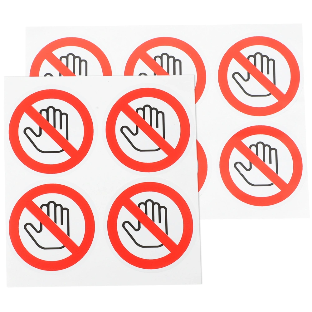 10pcs Do Not Touch Sticker Do Not Use Hand Signs Self Adhesive Decal No Touch Sign