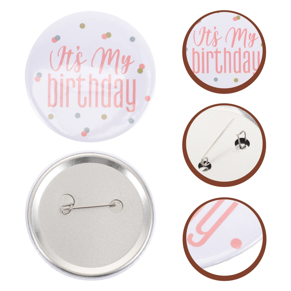 6 pcs Birthday Metal Pin Birthday Pin Birthday Brooch Pin Metal Brooch Pin Decorative Pin