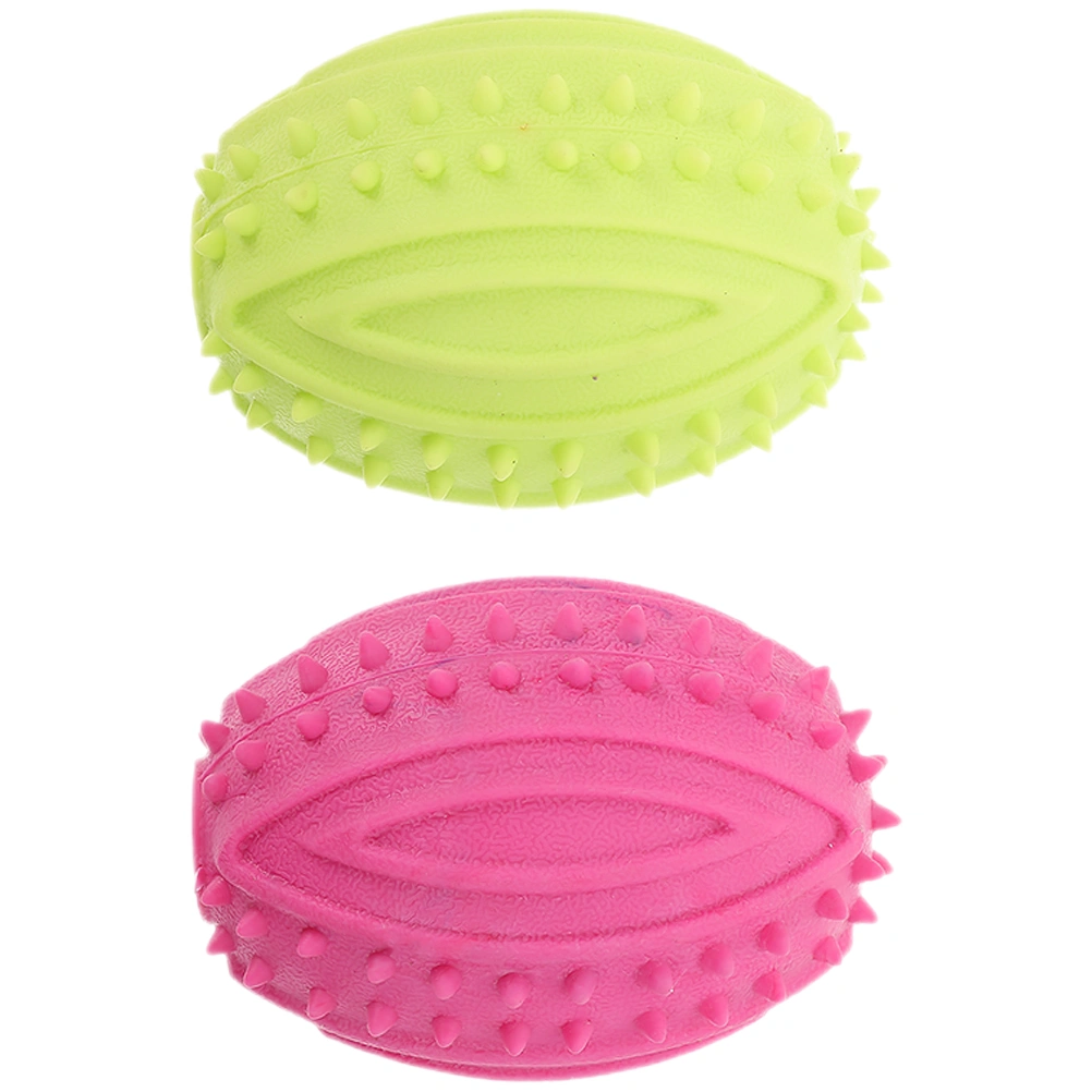 2Pcs Dog Ball Squeaky Toy Small Dog Chew Toys Balls Puppy Rubber Balls for Dog Training