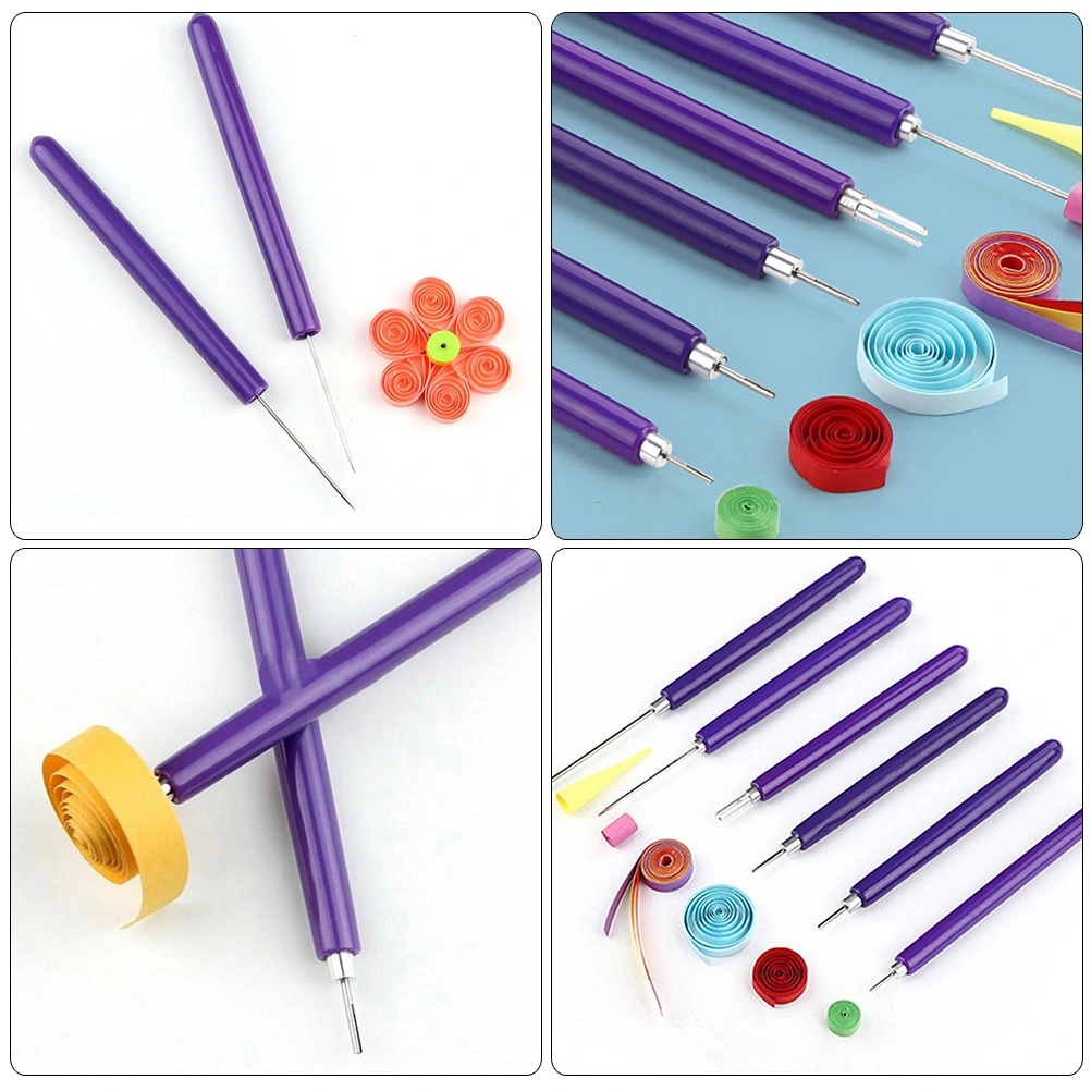 1 Set of Slotted Paper Roller Quilling Tools DIY Paper Quilling Kit Craft Curling Tool for Art Paper Cards Making