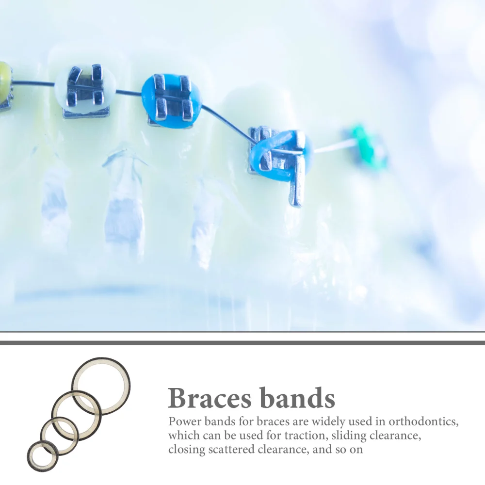 400Pcs Braces Bands Teeth Correction Bands Orthodontic Elastic Bands Multi-function Brace Bands