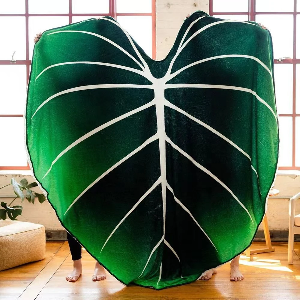 Office Nap Blanket Plush Blanket Air-conditioned Nap Blanket Plush Leaf Blanket for Sleeping