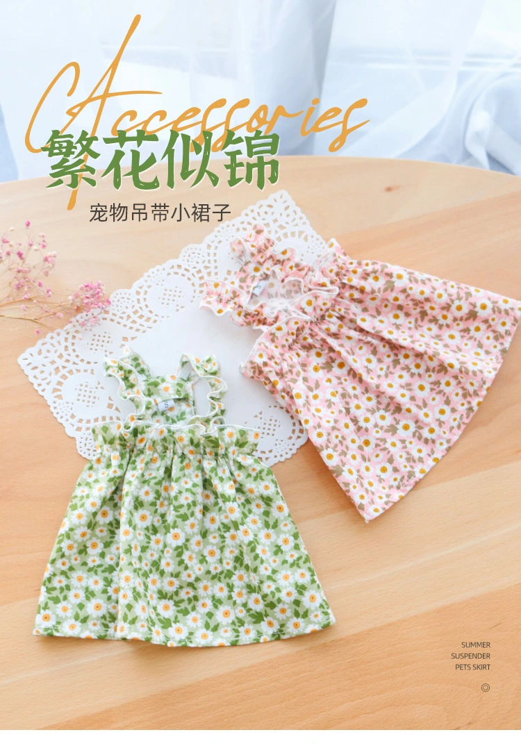 Pet Cat Dog Skirt Floral Printing Skirt Dog Dresses Cat Skirt Pet Clothes