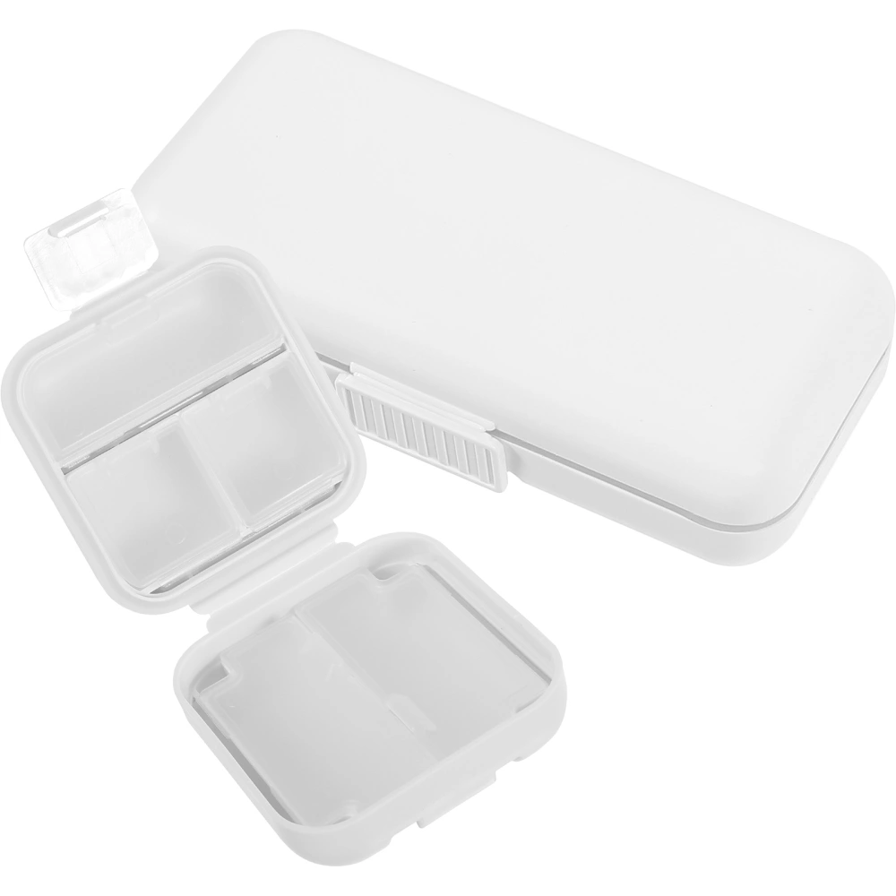 2Pcs Weekly Pill Organizer One Week Pill Box Pill Storage Case Portable Pill Organizer Sealing Pill Container