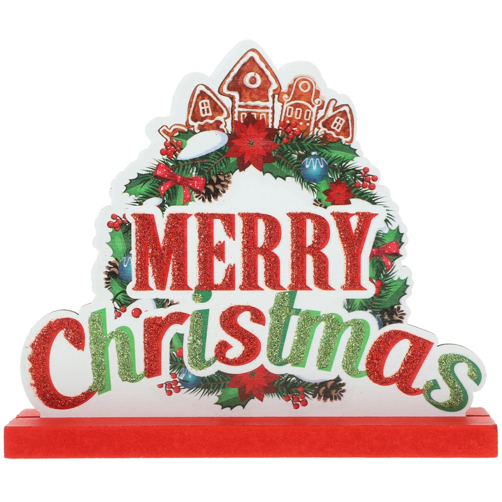 Christmas Table Decoration Sign Xmas Tabletop Centerpiece Sign Holiday Ornament