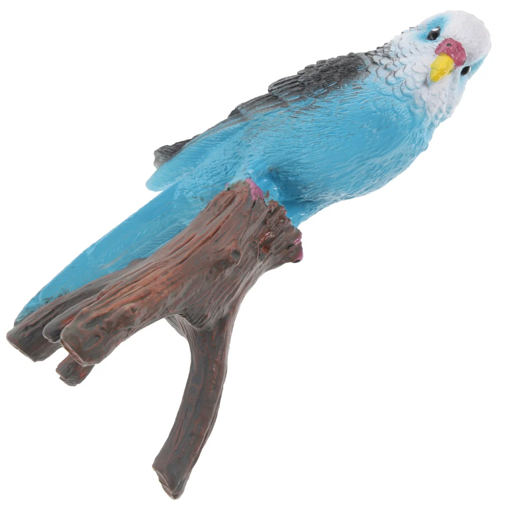 Artificial Parrot Figurine Lifelike Bird Model Standing Bird Statue Decorative Small Bird Model